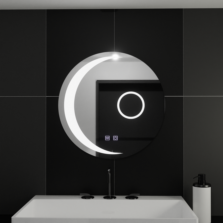 Кръгло LED огледало, 70 см, Orbis Touch, система за деактивиране, DAISY