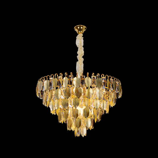 Cymandier Crystal Windsor Elegance 6x E14, диаметър 49 cm, лъскаво злато, регулируема височина