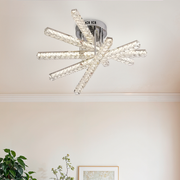 LED полилей с дистанционно управление Luella 64W, линейна, студена/гореща/неутрална светлина, нестабилна, сребърна