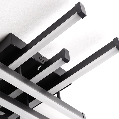 LED полилей с дистанционно управление LINEX, 90W, 8 елемента, студена/топла/неутрална светлина, димируем, черен