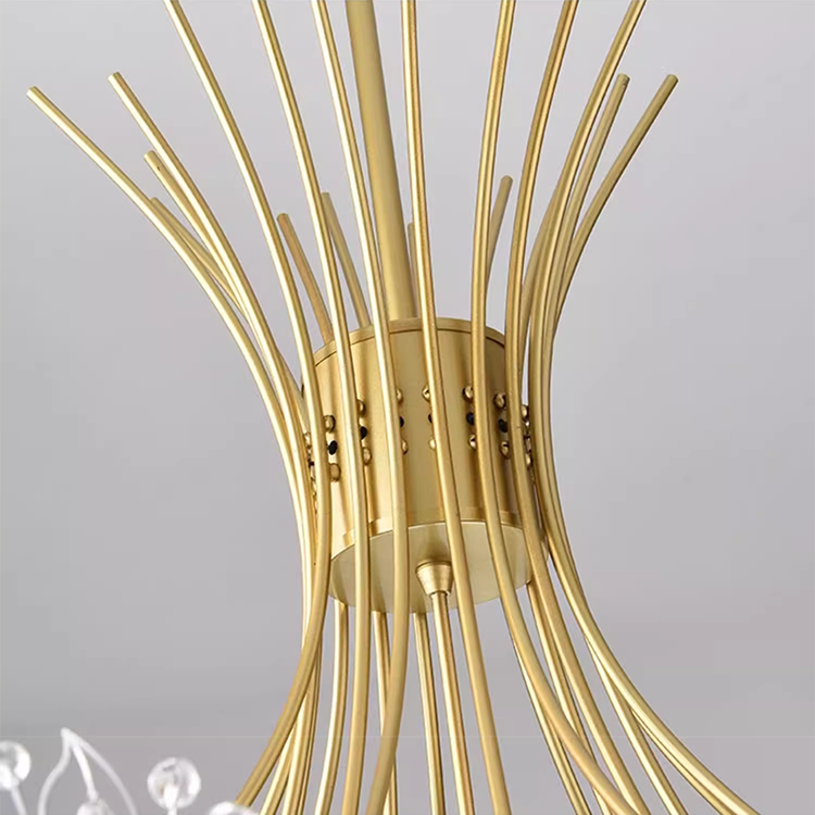 CHANDELIER ZETHOS CRYSTAL 13XG4 Злато, диаметър 49см