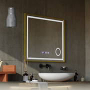 Огледални LED Touch Rolf Rolf Systems, часовник и температура 80x60 cm Golden Ramahed Cosmetics Lup