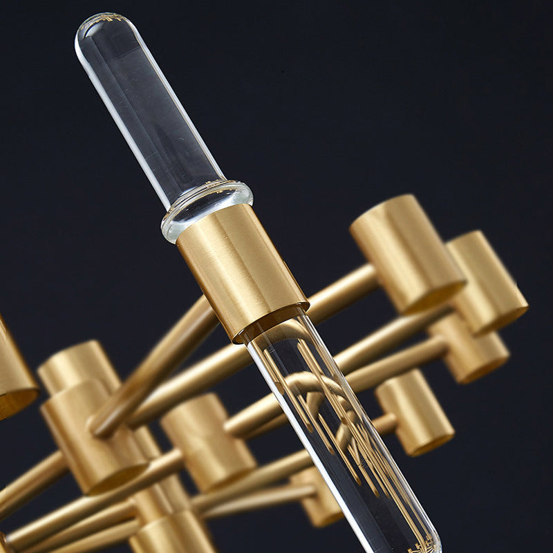 Кристален полилей CC850/480GD, 6xE14, 48X45 см, регулируема височина, блестящо злато, регулируема височина, елегантен дизайн, метал и кристал