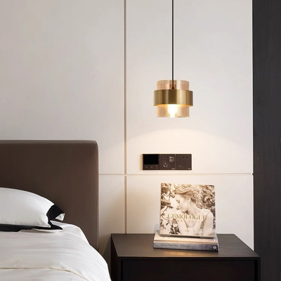 Висящ полилей LC866/1TN, 1XE27, регулируема височина, стъкло и метал