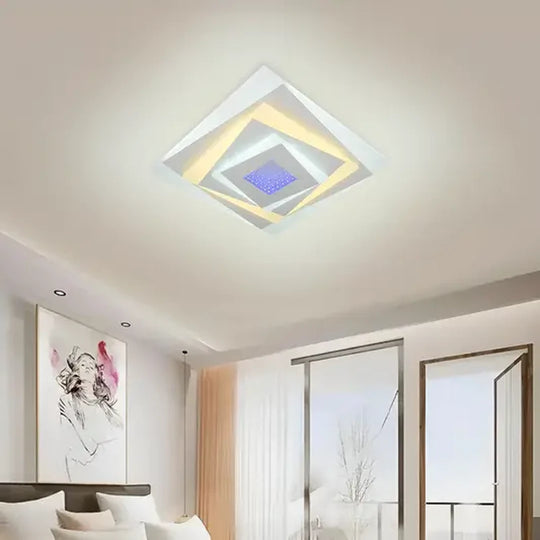 LED полилей NIVARA RGB 3D 40W, Студена/Топла/Неутрална светлина, Бял