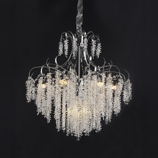 Кристален полилей Fiamma, 6x E14, диаметър 45 cm, злато