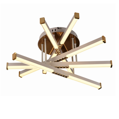 LED полилей с дистанционно управление LT182/5WH, 69W, 5 елемента, студена/топла/неутрална светлина, димируем, бял