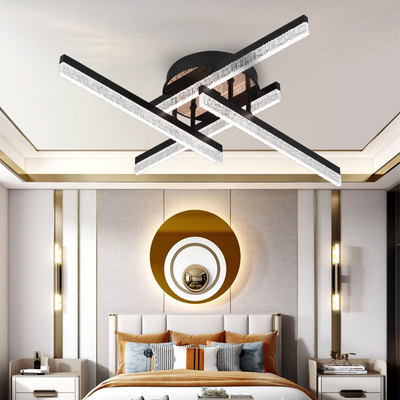 LED полилей с дистанционно управление LT179/4BK, 34W, 4 елемента, студена/топла/неутрална светлина, димируем, черен