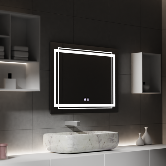 Правоъгълно светодиодно огледало, 50x70cm, Koven Touch, Descantile System, Dimable
