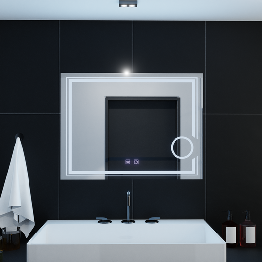 Правоъгълно светодиодно огледало, 80x60cm, Magic Essenza Touch, Descantile System, Dimable
