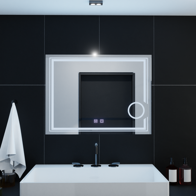 Правоъгълно светодиодно огледало, 80x60cm, Magic Essenza Touch, Descantile System, Dimable