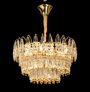 Cymandier Crystal Windsor Elegance 6x E14, диаметър 49 cm, лъскаво злато, регулируема височина
