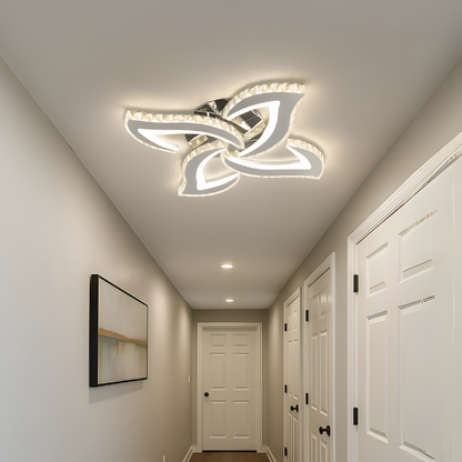 LED LED Alejandro с дистанционно управление, 73W, 4 цветя, студена/гореща/неутрална светлина, хром