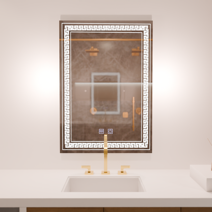 Rentagular LED огледало, 60x80см, Vivido Touch, Debrings System