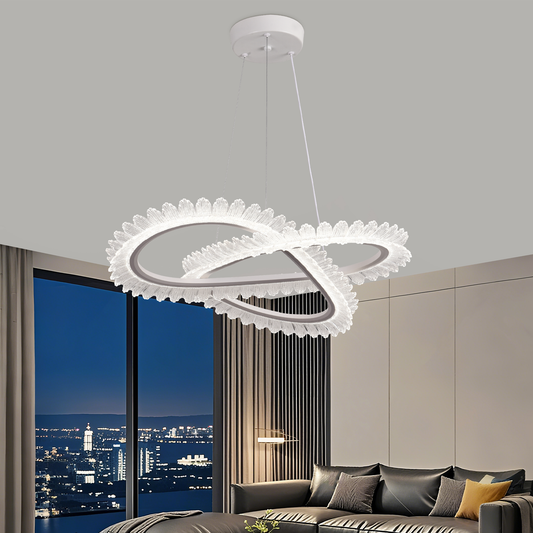 LULUS LED PRISM LUMINIS, CRYSTAL and METAL, 210W, 4 кръга, химируем, регулируема височина, студена/гореща/неутрална светлина, луксозно осветление