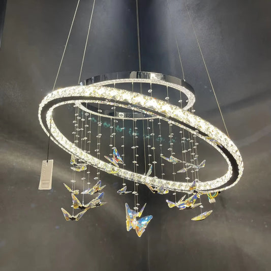 LULUS LED кристал с дистанционно управление със сребърен Latifah 118W