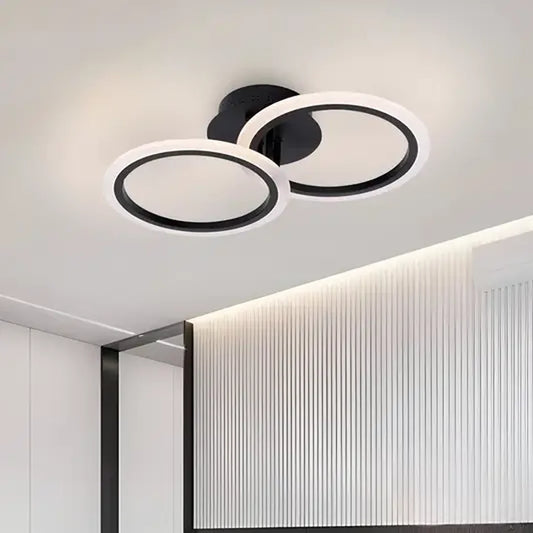 LED полилей с дистанционно управление на Бети, 28W, 2 кръга, студена/гореща/неутрална светлина, нестабилна, черна