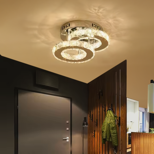 LED LED LED Royalo Rondra с кристали, 2 източника на светлина, 26W, лъскав хром