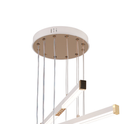 Окачен акрилен LED полилей LT183/6WH, 81W, светлина 3000/4000/6000K, бял, регулируема височина