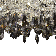 Кристален LED полилей LLC212/550BU кръгъл, 30W, студена/топла/неутрална светлина, кристали, блестящ хром