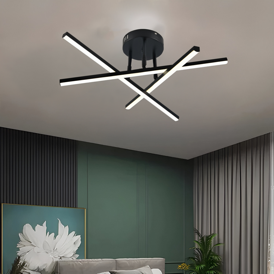 LED полилей с 40W дистанционно управление, 3 елемента, линейни, студени/горещи/неутрални, нестабилни, черни