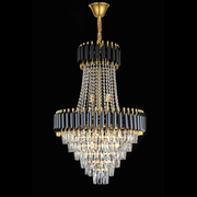 Crye Chandelier Versailles Grande Supremo 10xe14, 60cm x диаметър 90 cm, лъскаво и черно злато, регулируема височина