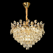 Cymandier Crystal Windsor Elegance 6x E14, диаметър 49 cm, лъскаво злато, регулируема височина