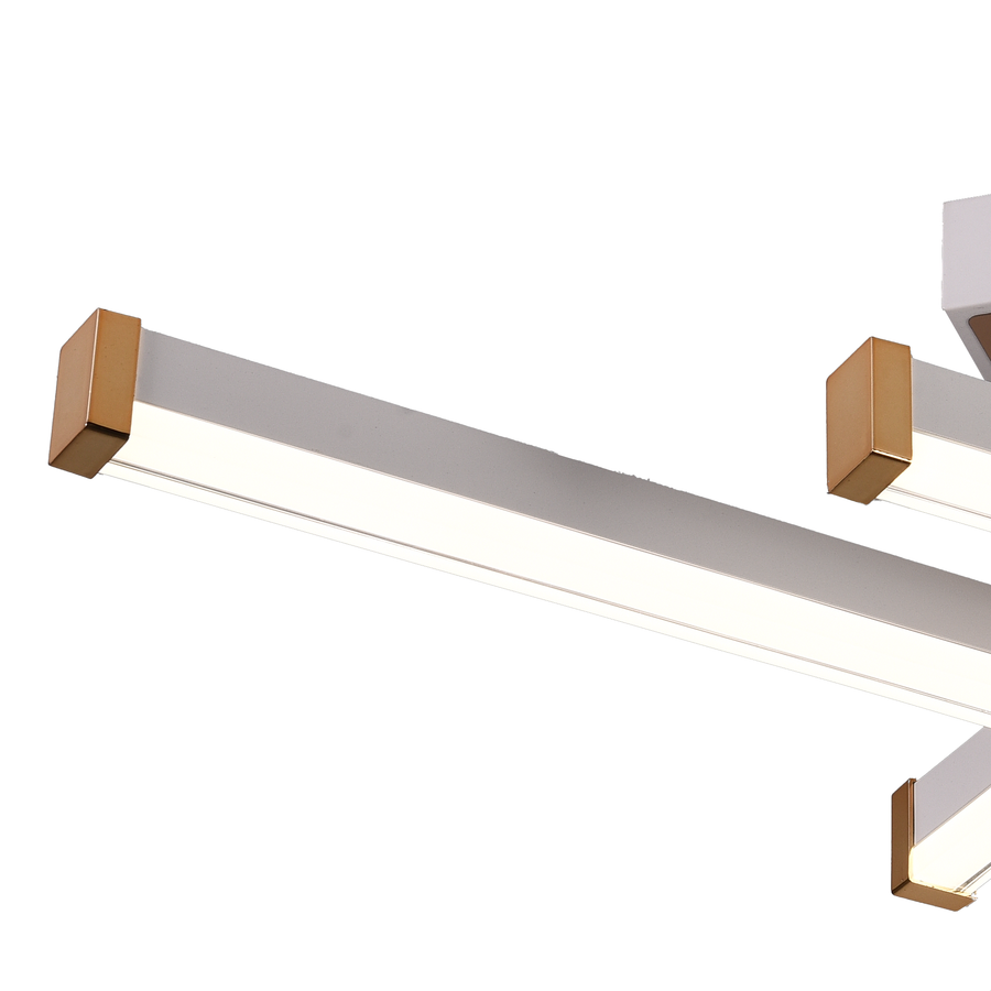 LED полилей с дистанционно управление LT178/4WH, 54W, 4 елемента, студена/топла/неутрална светлина, димируем, бял