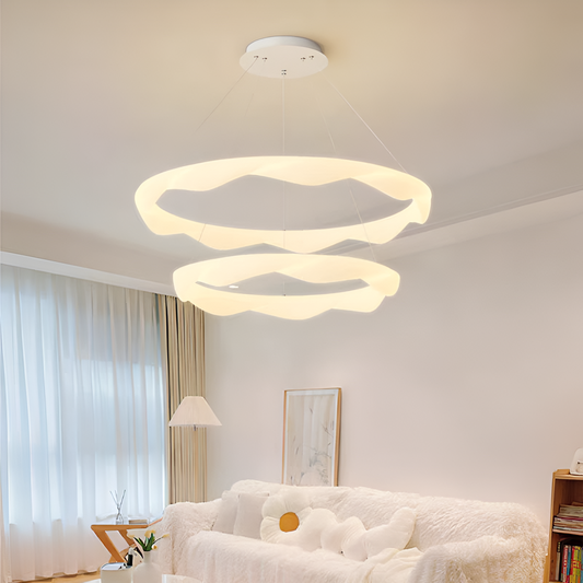 LED полилей, окачен с дистанционно управление, амадео, 90W, студена/гореща/неутрална светлина, нестабилна, регулируема височина, бяло