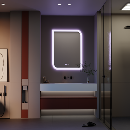 Правоъгълно LED огледало, 60X80cm, E69S/60X80, сензорно, система против запотяване