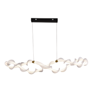 Окачен акрилен LED полилей LT762/2GD, 36W, топла/неутрална/студена светлина 3000/4000/6000K, златисто бял, регулируема височина