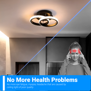 LED полилей VERTEX CIRCULA 21W, 2 кръга, метални рамки, студена/топла/неутрална светлина 3000K/4000K/6000K, черен, метал