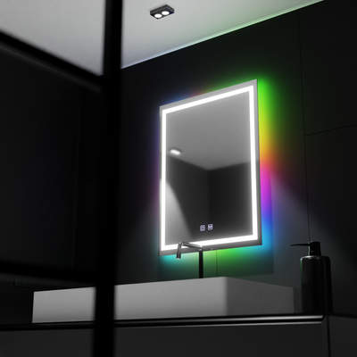 Огледален светодиоден правоъгълен 60cm Spectrum Touch RGB система за деактивиране
