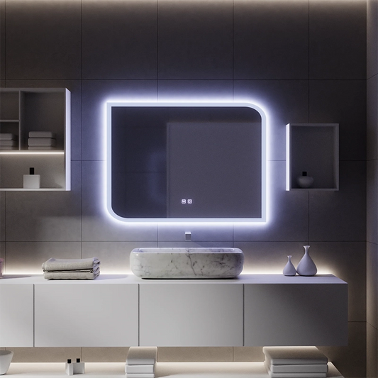 CLARIVO LED Огледало Правоъгълно, 80X60cm, Touch, Demister System
