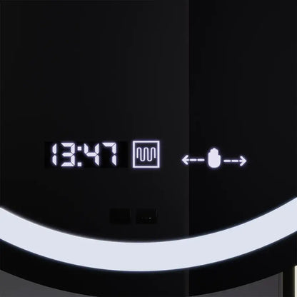 Овално светодиодно огледало, 60x80см, Eminence Motionglow Marcello, заместник -система, часовник и термометър, подразбиращ се