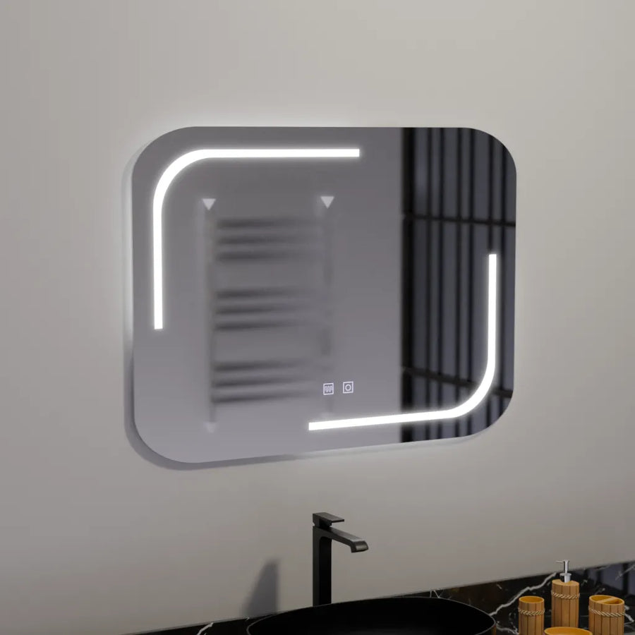 Правоъгълно LED огледало, 80x60см, Retrica Touch, система за деактивиране