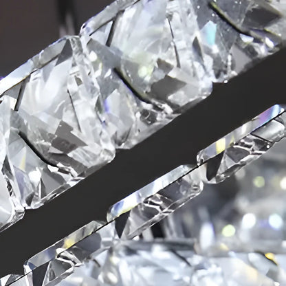 LED полилей с Crystal Royalo Rotonda 26W, 2 кръга, студена/гореща/неутрална светлина, лъскав хром
