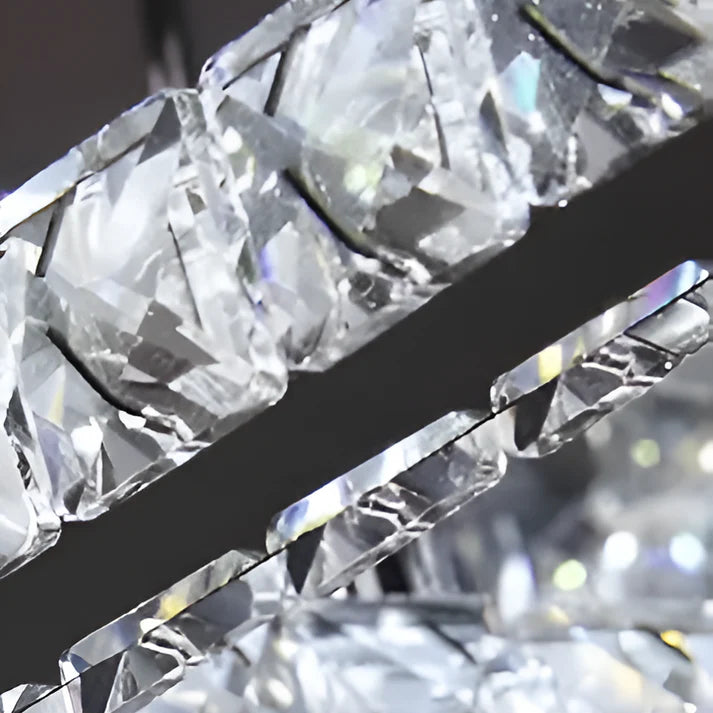 LED полилей с Crystal Royalo Rotonda 26W, 2 кръга, студена/гореща/неутрална светлина, лъскав хром