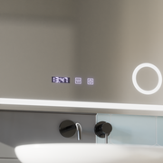 LED Touch Gunter Mirror Deflosting System, часовник и температура 80x60 cm козметично увеличение