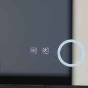 Система за разточване на огледало LED Touch Manfred, часовник и температура 60x80 cm козметично увеличение