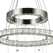 LULUS LED кристал с дистанционно управление със сребърен Latifah 118W