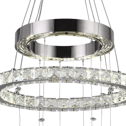 LULUS LED кристал с дистанционно управление със сребърен Latifah 118W