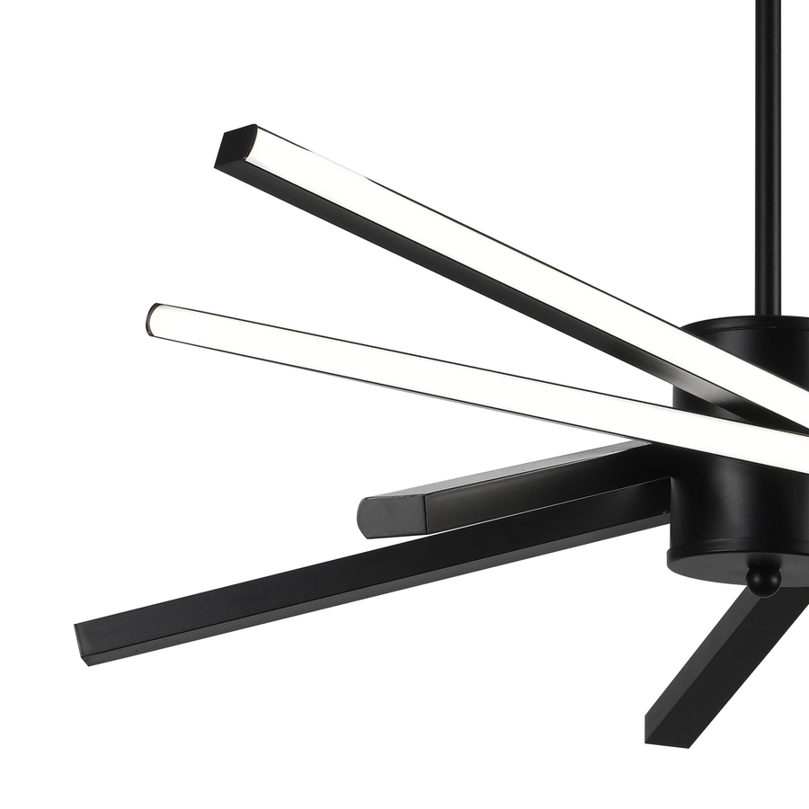 LED полилей с дистанционно управление LT176/5BK, 69W, 5 елемента, студена/топла/неутрална светлина, димируем, черен, регулируем по височина