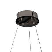 LED кристален полилей 30W, CC370/500CH, диаметър 49 см, блестящ хром, топла неутрална студена светлина 3000K/4000K/6000K регулируема височина, метал и кристал