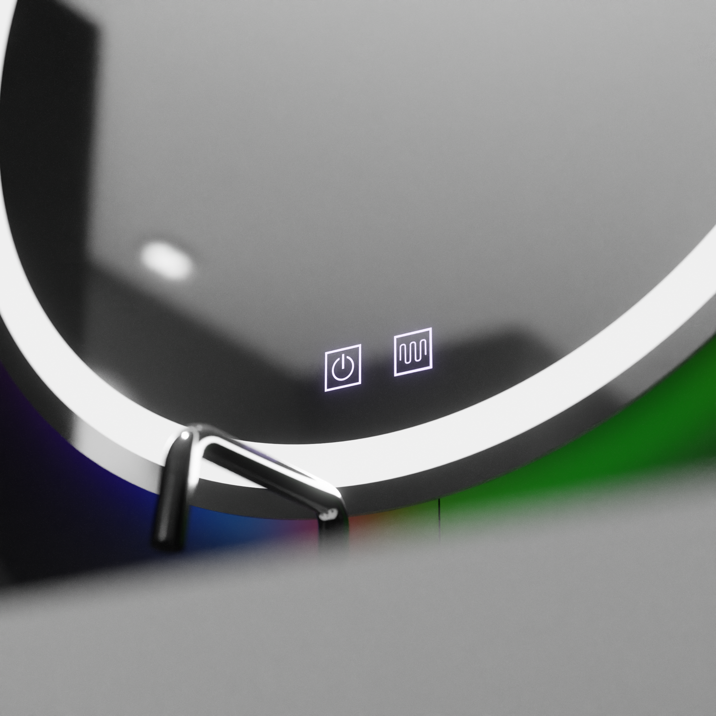 Огледален светодиод кръг 60cm Spectrum Touch RGB система за деактивиране на RGB