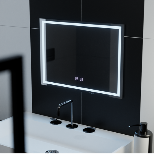 Огледало LED правоъгълна 70x50cm Touch System System Debrosting