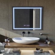 LED Touch Werner огледално огледало Система, часовник и температура 80x60 cm
