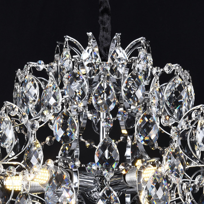 Кристален полилей Fiamma, 6x E14, диаметър 45 cm, злато