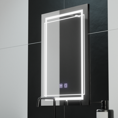 Правоъгълно светодиодно огледало, 50x70см, Koven Touch, система за размразяване на размразяване