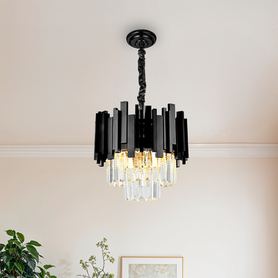 Crystal Blois petito 3xe14 полилей, диаметър 30 ​​см, черен, регулируема височина